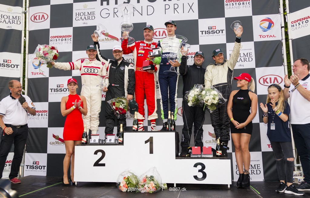 Sammen med sin far kunne Nicolai Sylvest vinde Copenhagen Historic Grand Prix
(Foto: Bjarne Bredal)